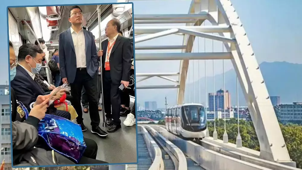 比亞迪王傳福乘地鐵參加車展照片在社交媒體瘋傳。