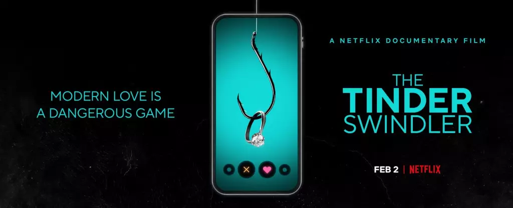 Netflix紀錄片推出《Tinder詐騙王》,曾高居全球點播頭十位最佳收視節目。(Netflix截圖)