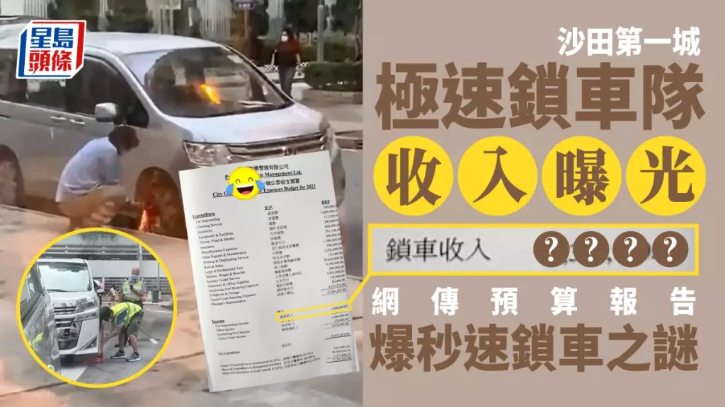 網絡近日瘋傳疑似該屋苑管理公司的預算報告,揭露鎖車收入原來非常高。
