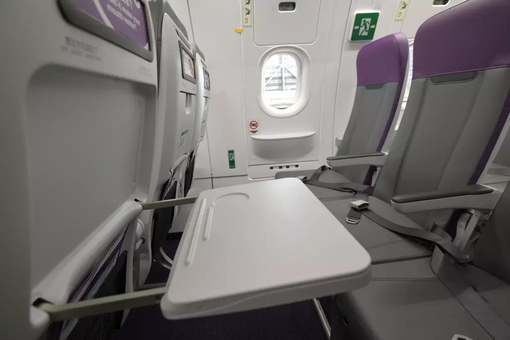 新客機使用18英吋的寬座椅，還提供了更寬敞的機艙走廊和更大的艙頂置物櫃。