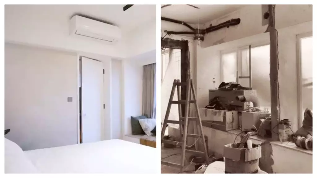 網民懷疑單位被打穿主力牆,改建為主人房的房門。