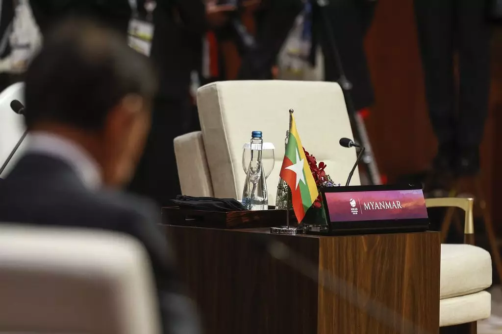 緬甸沒有政治代表出席會議。AP圖片
