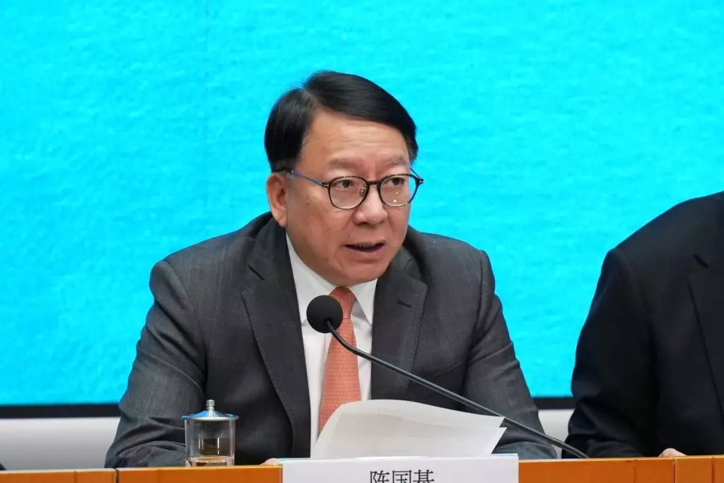 政務司司長陳國基。巴士的報記者攝