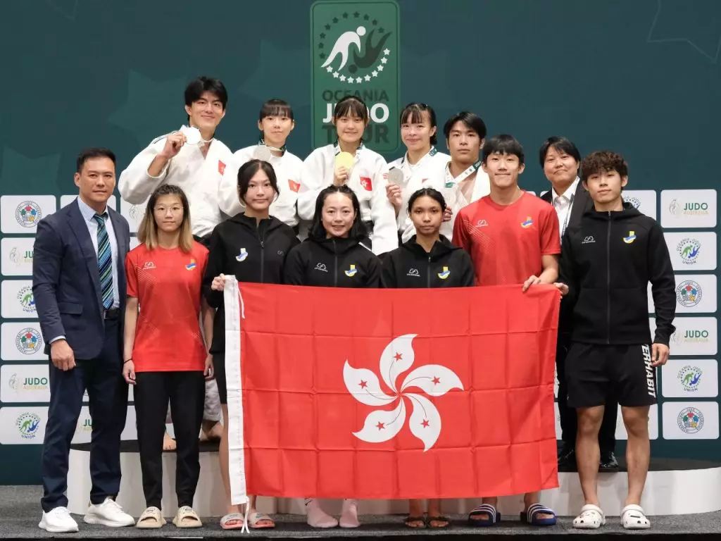 中國香港柔道代表隊在澳洲曼杜拉舉辦的大洋洲公開賽取得一金四銀。中國香港柔道總會圖片