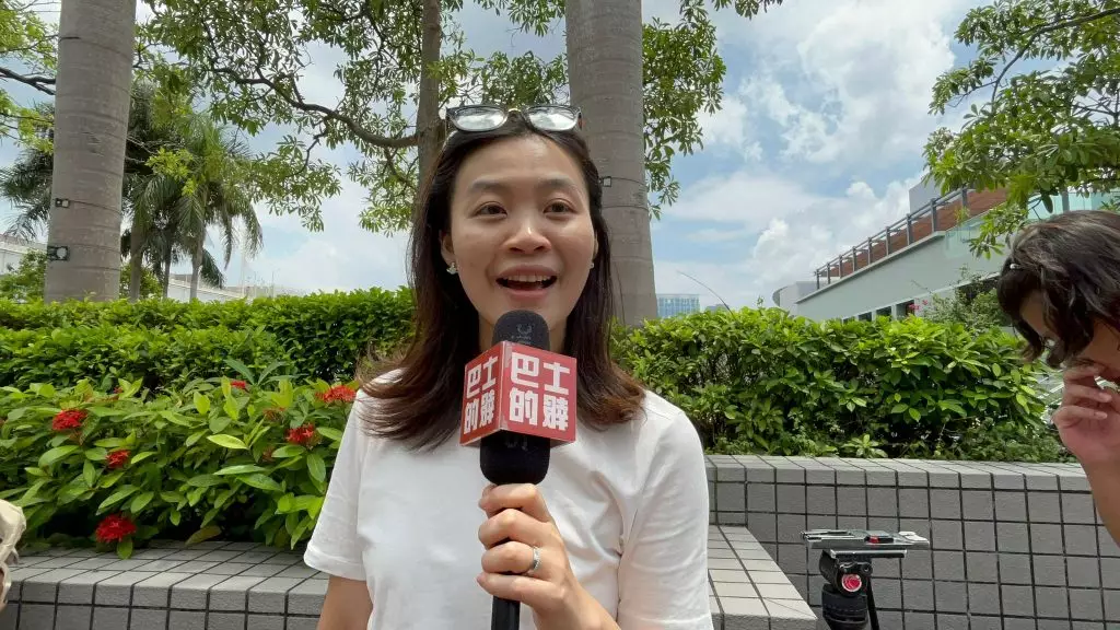 市民廖小姐。巴士的報記者攝