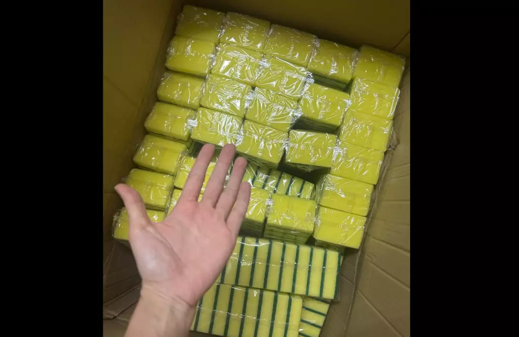 有港爸原訂40件百潔布，送貨後竟發現數量「多咗一個零」！Threads圖片
