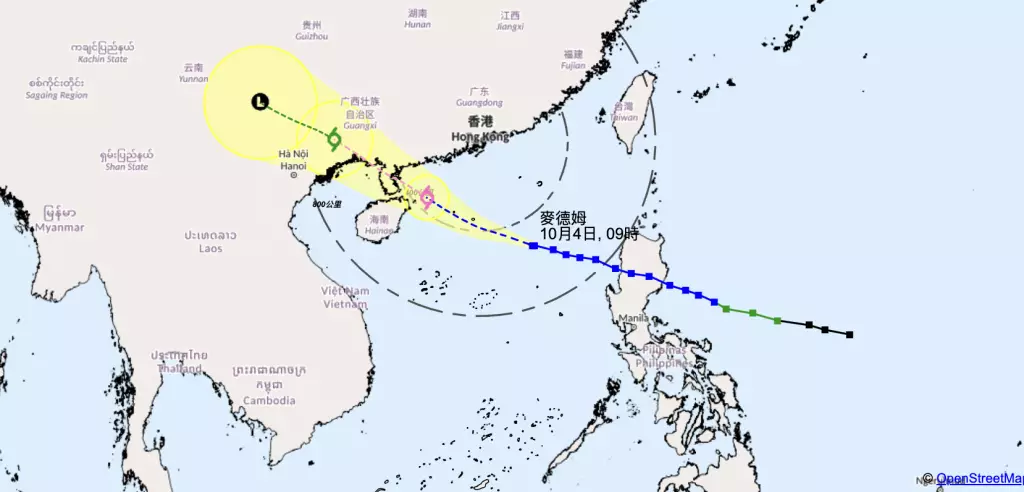 天氣。香港天文台圖片