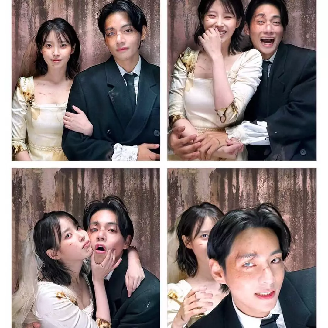 IU和V曾在《Love Wins All》MV中合作。IU IG圖片