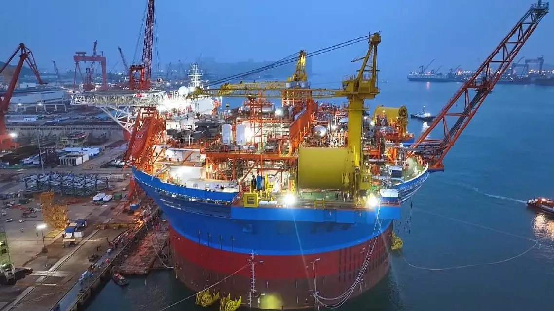 Asia's first cylindrical FPSO facility departs from Qingdao