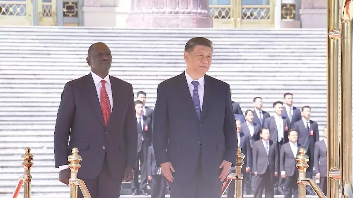 Xi holds welcome ceremony for visiting Kenyan president