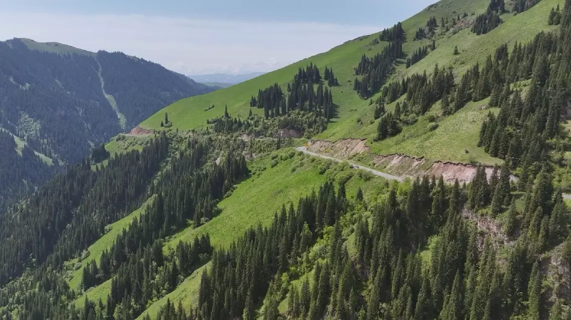 Scenic highway in northwest China's Xinjiang attracts flocks of tourists after seasonal closure