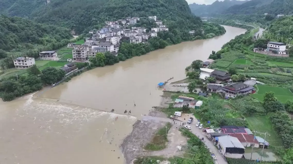 Rain-battered Guizhou airdrops supplies via drones, evacuates trapped residents