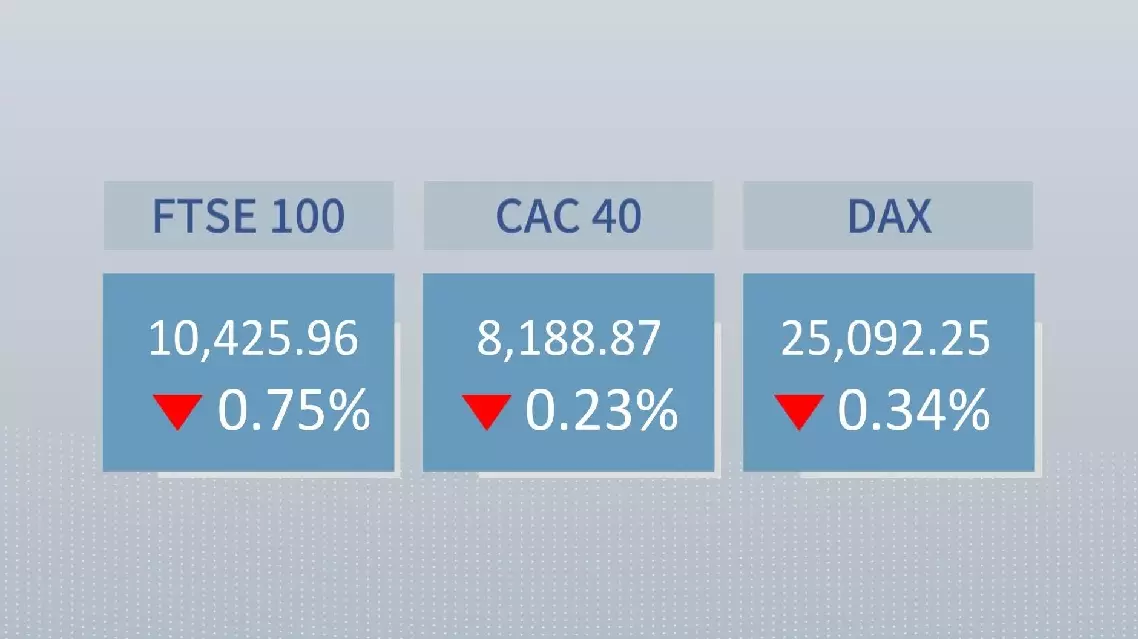 European stocks close lower