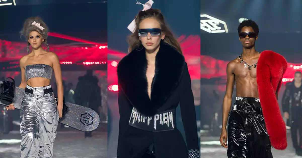 Philipp Plein takes NY Fashion Week on snowy spaceship ride