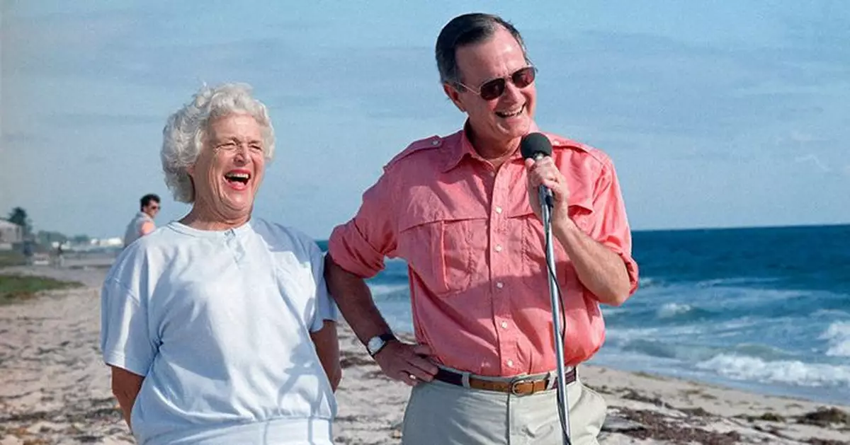 Former President George HW Bush buoyed by tributes to wife