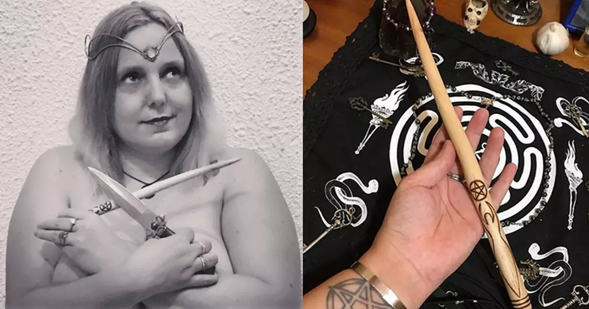 Witch performs pagan rituals with her children naked and claims nudism helps them bond with nature