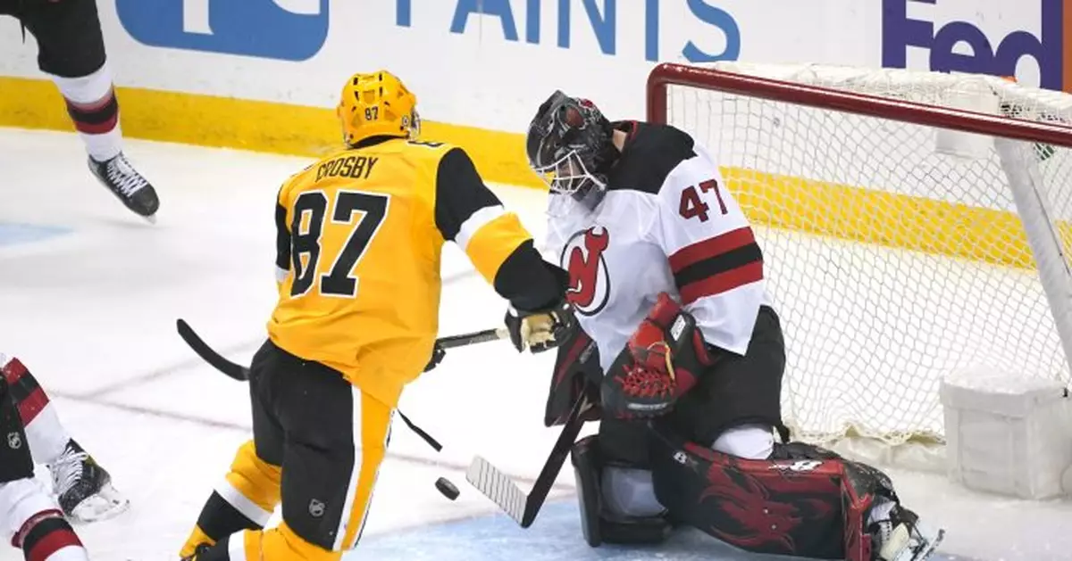 Crosby, Rust lead Penguins past Devils 5-1