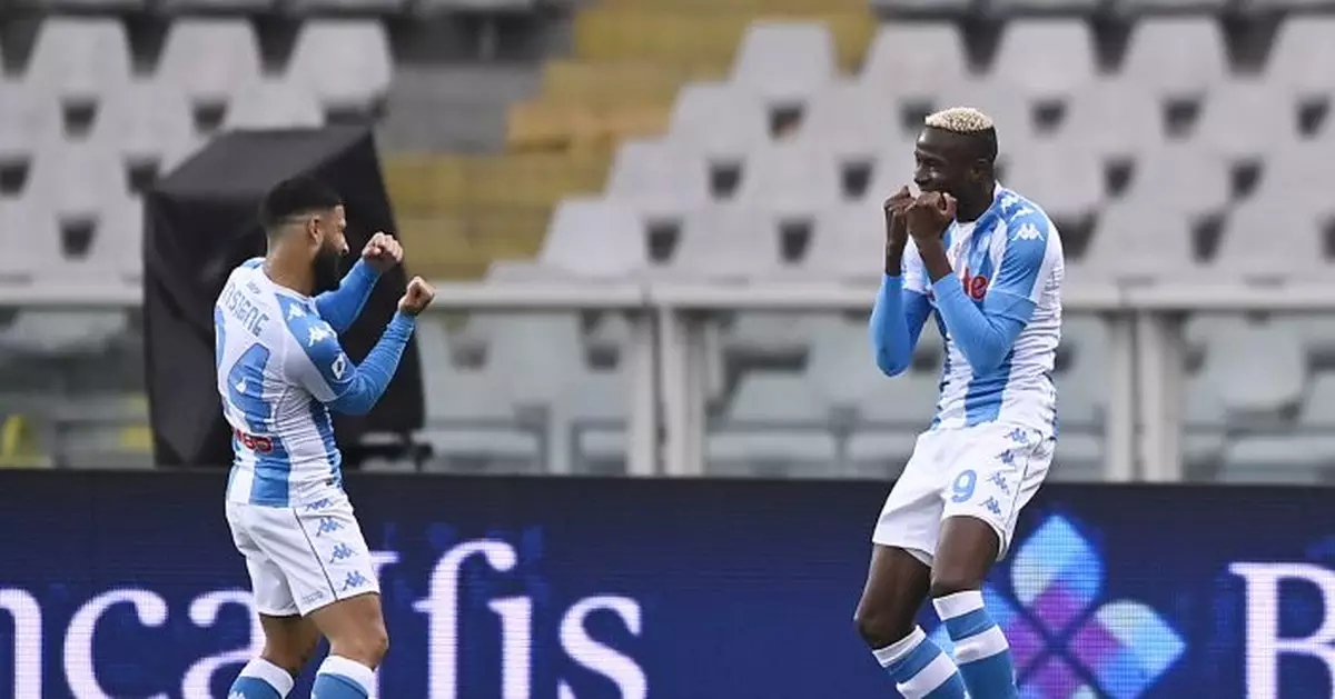 Napoli beats Torino 2-0 to move into Champions League spots