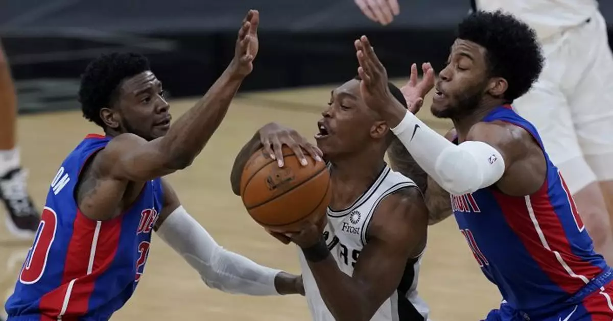 Spurs beat Pistons 106-91 to snap 5-game home skid