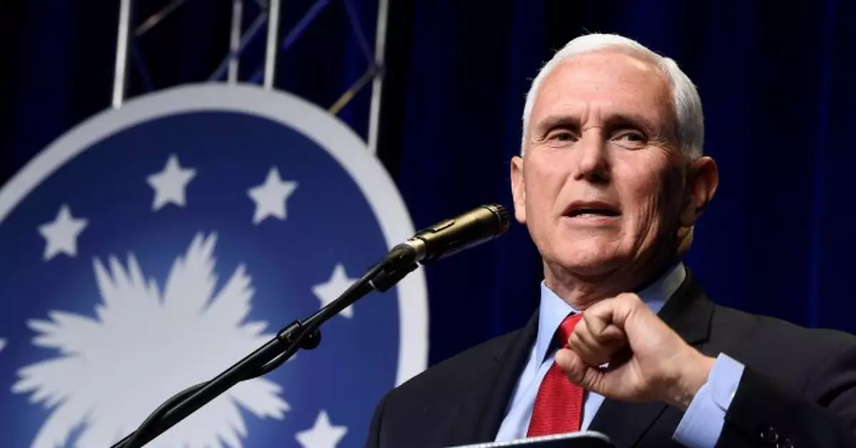 In 1st post-office speech, Pence lays down marker for 2024