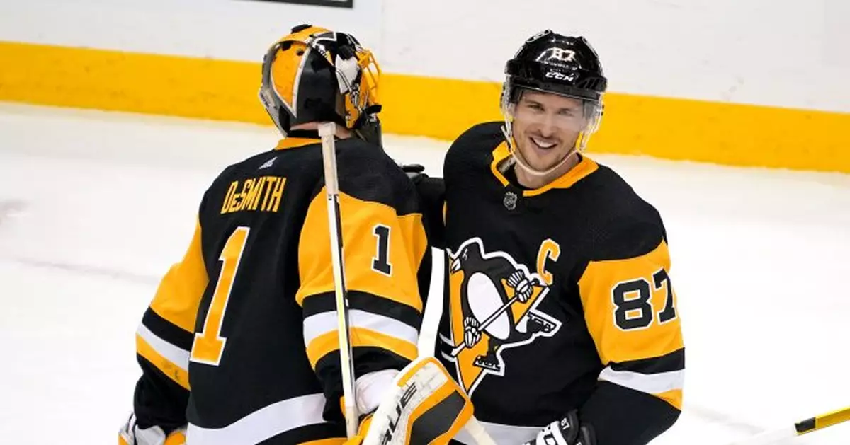 Crosby scores 20th goal as Penguins beat Devils 4-2