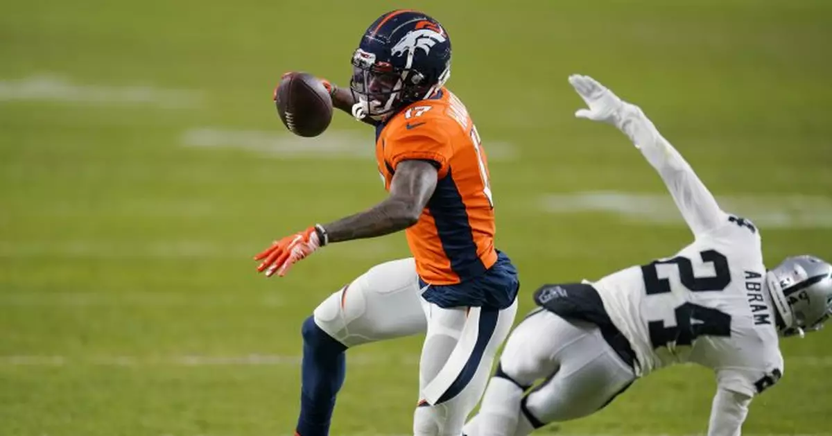 AP source: Broncos WR DaeSean Hamilton injures knee offsite