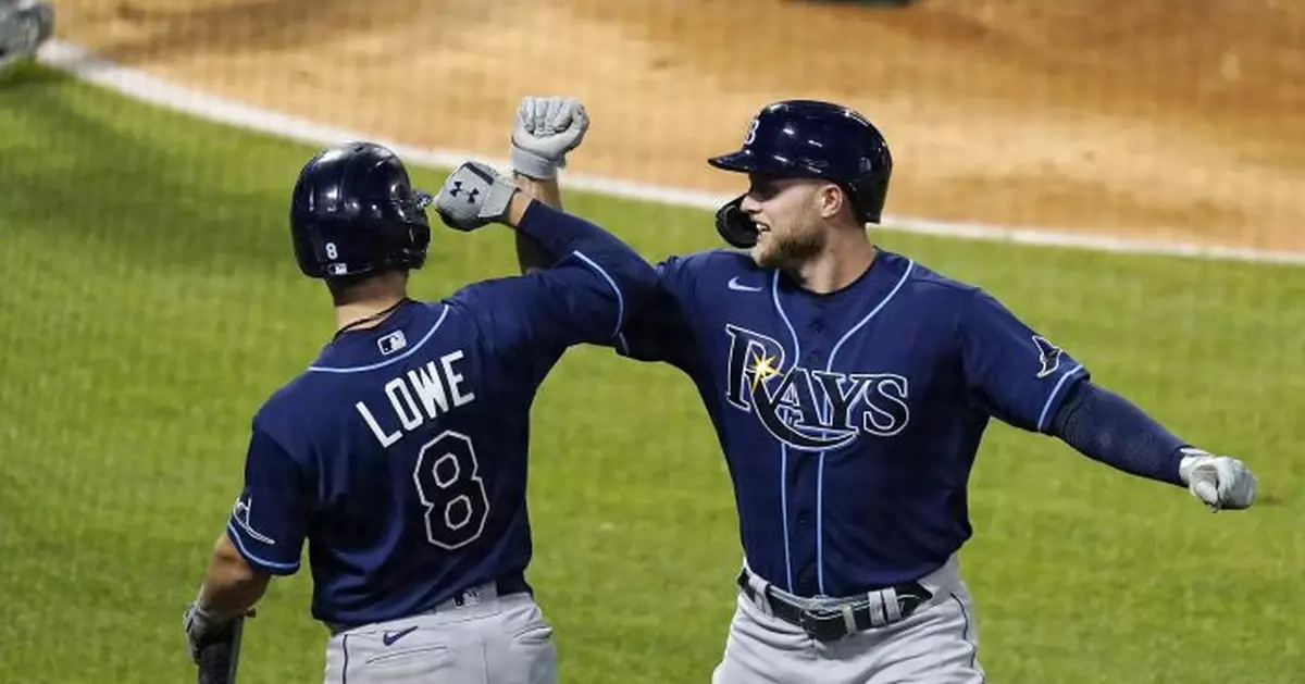 Meadows hits 2 HRs, Rays beat sloppy Angels 8-3
