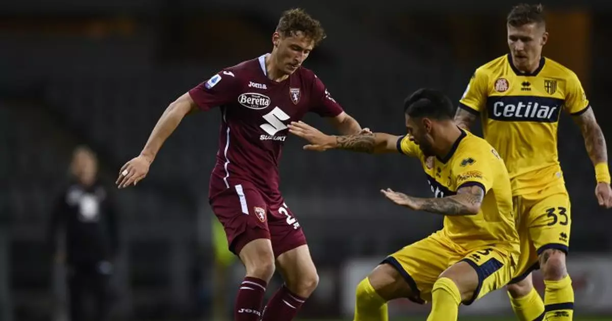 Parma relegated from Serie A after losing at Torino 1-0