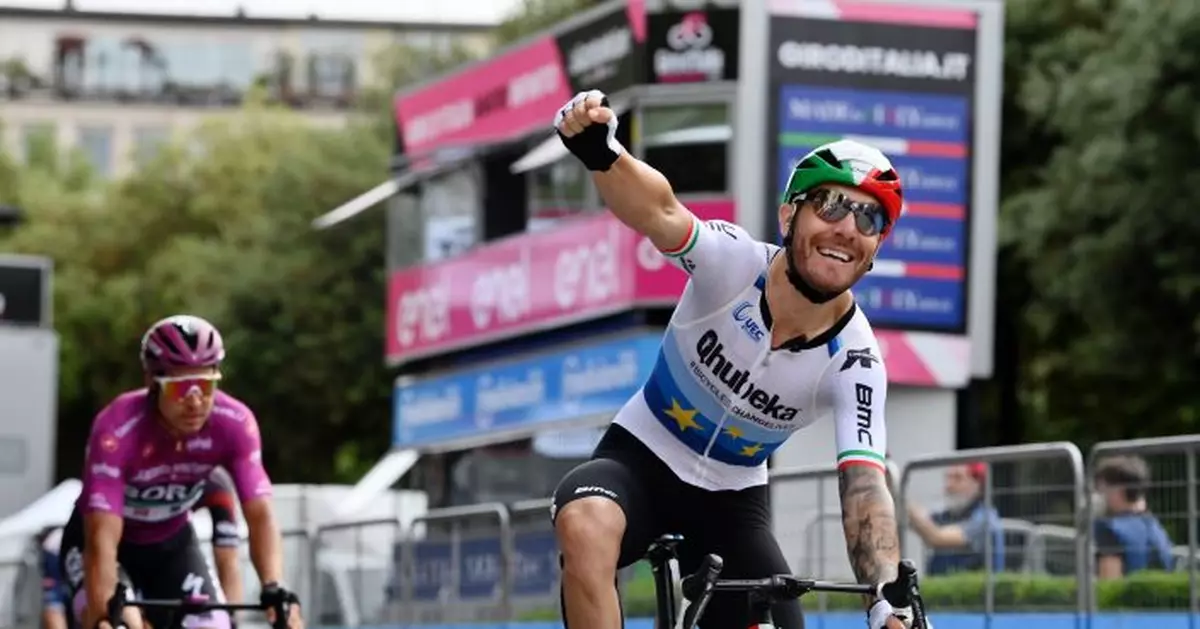 Nizzolo finally wins Giro stage on 8th attempt; Bernal leads