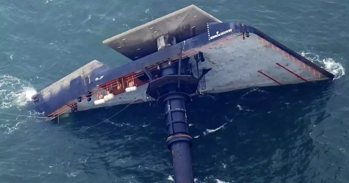 Salvage crews removing fuel from capsized lift boat