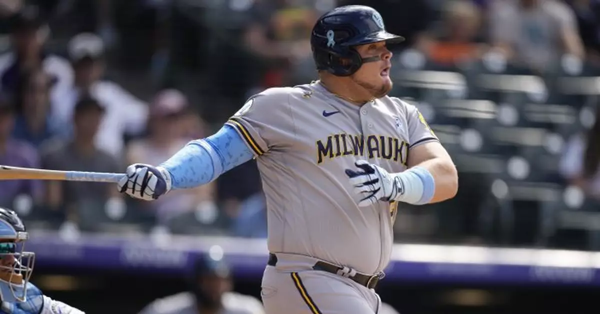Vogelbach single lifts Brewers over homer-happy Rockies 7-6