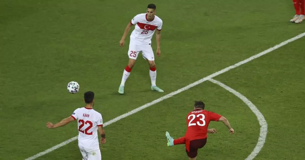Shaqiri scores 2 as Switzerland beats Turkey at Euro 2020