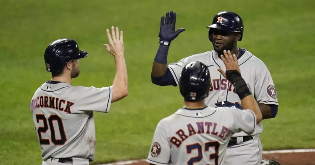Astros take combined no-hitter into 8th, rout Orioles 10-2