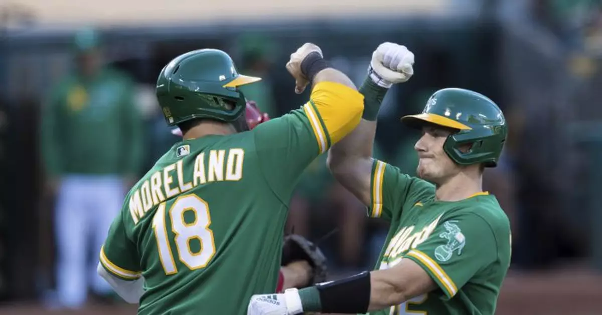Moreland&#039;s 1,000th hit, Murphy&#039;s HR help A&#039;s down Angels 8-5