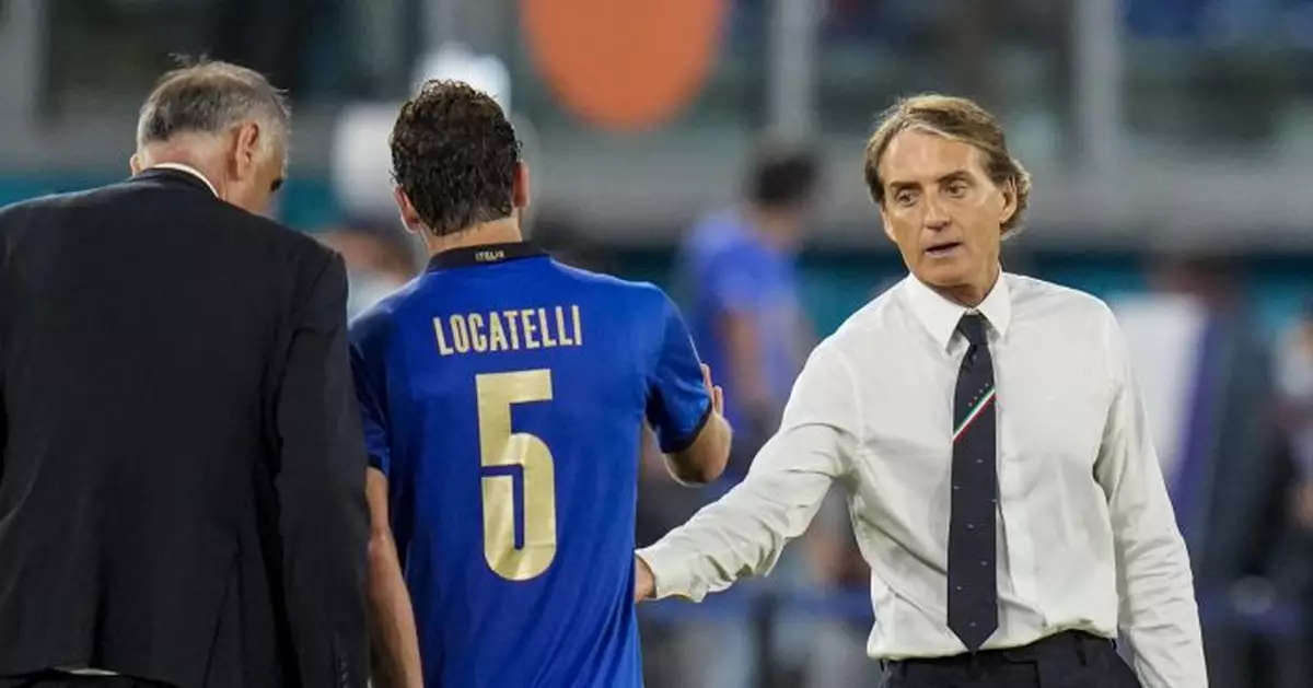Locatelli scores 2, Italy beats Switzerland 3-0 at Euro 2020
