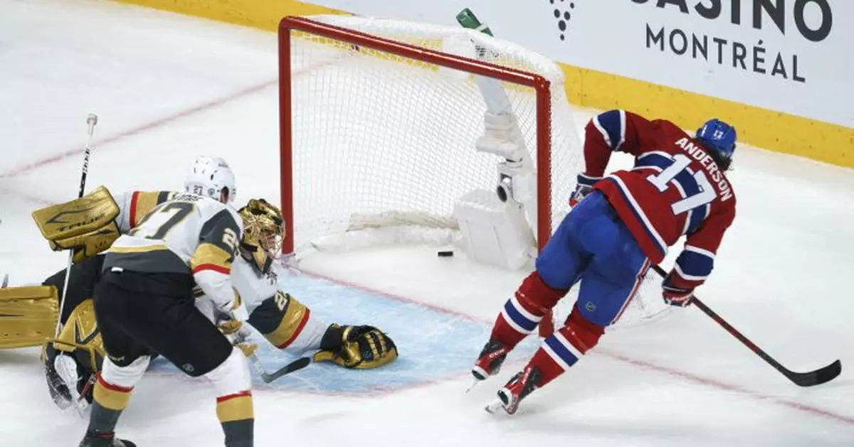 Canadiens beat Golden Knights 3-2 in OT to take 2-1 lead