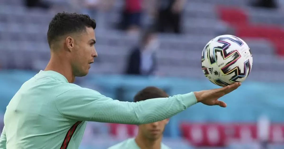 The Latest: Ronaldo and Portugal back on field at Euro 2020