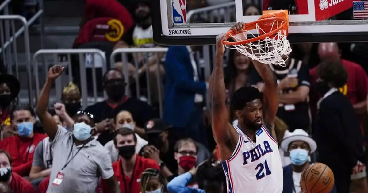 Embiid, 76ers beat Hawks 127-111 to take 2-1 lead in series