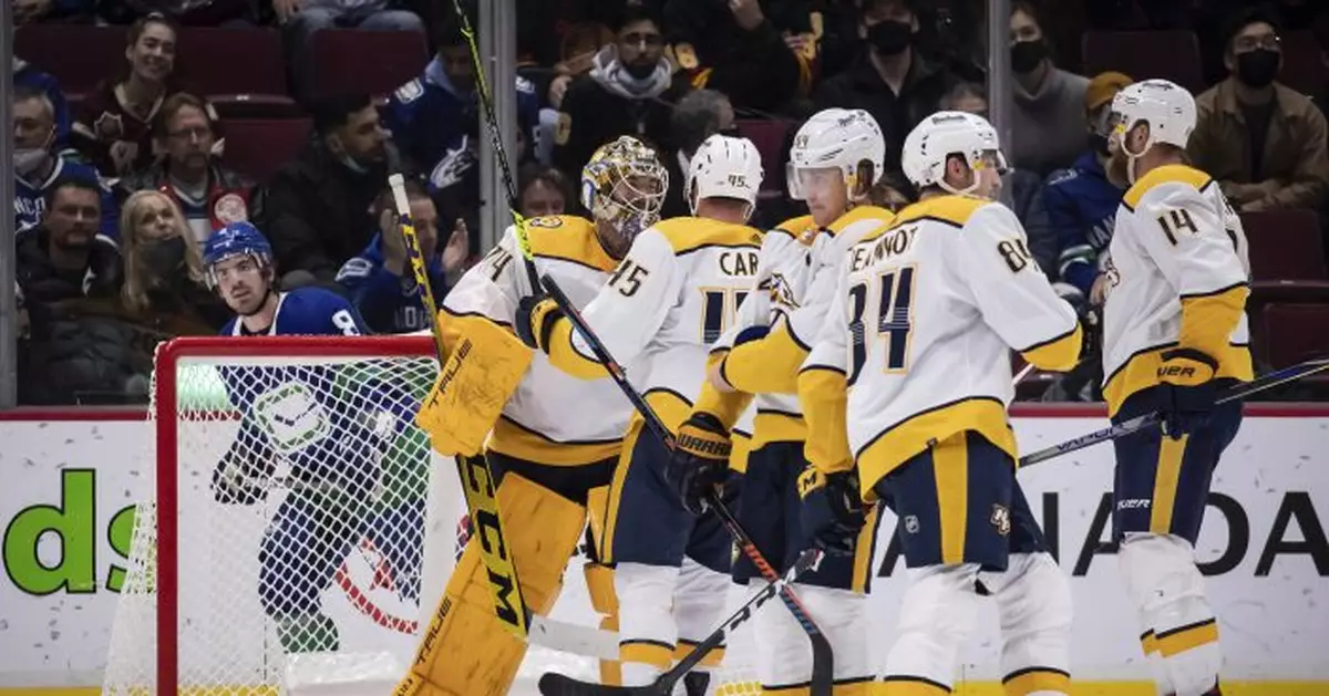 Josi, Tomasino lead Predators to 3-2 win over Canucks