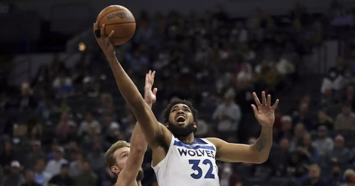 Towns, Edwards push Timberwolves to 100-98 win over Pacers