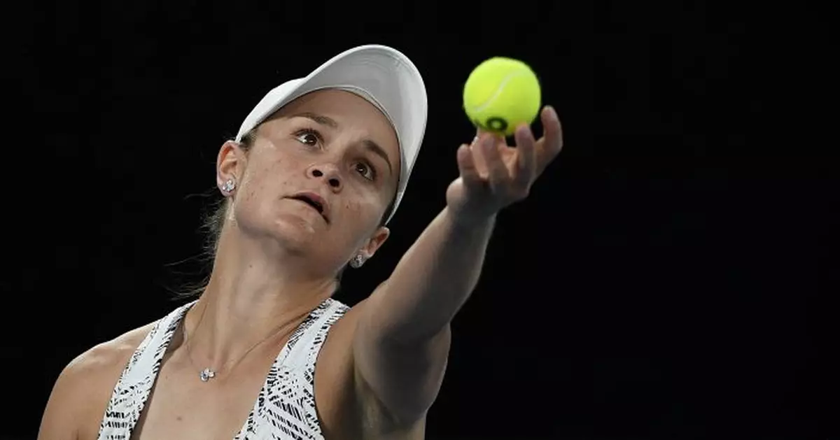The Latest: Barty, Nadal on court on Day 7 Australian Open
