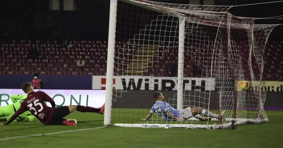 Immobile scores 2 as Lazio wins at Salernitana 3-0