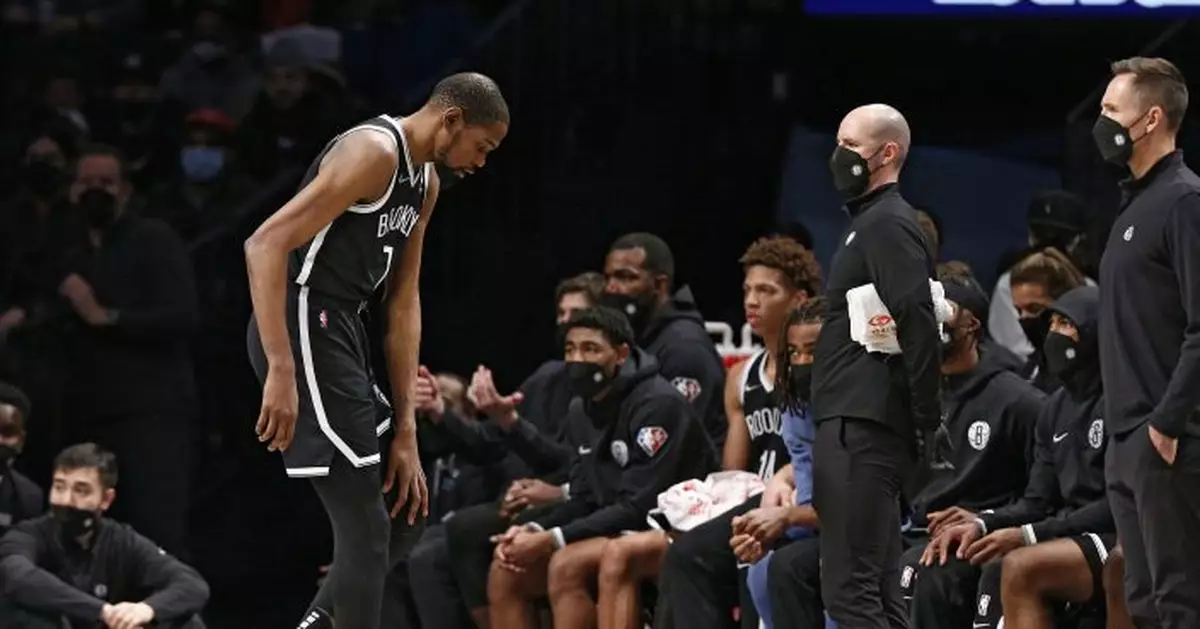 Kevin Durant leaves Nets&#039; game with sprained left knee