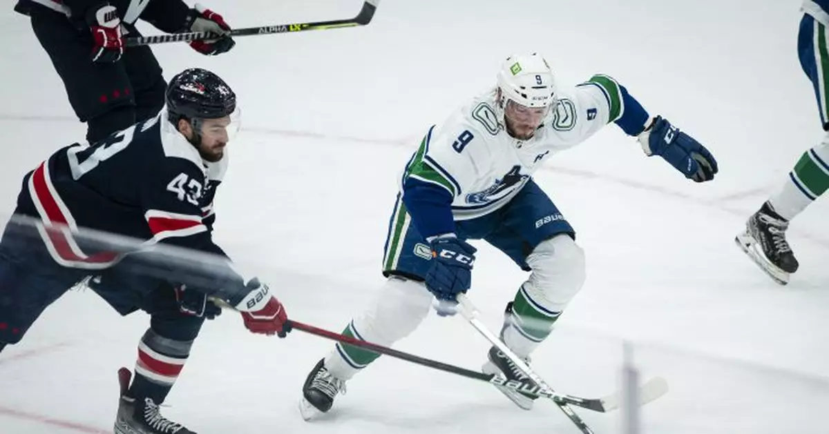 Pettersson scores twice, Canucks beat Capitals to snap skid
