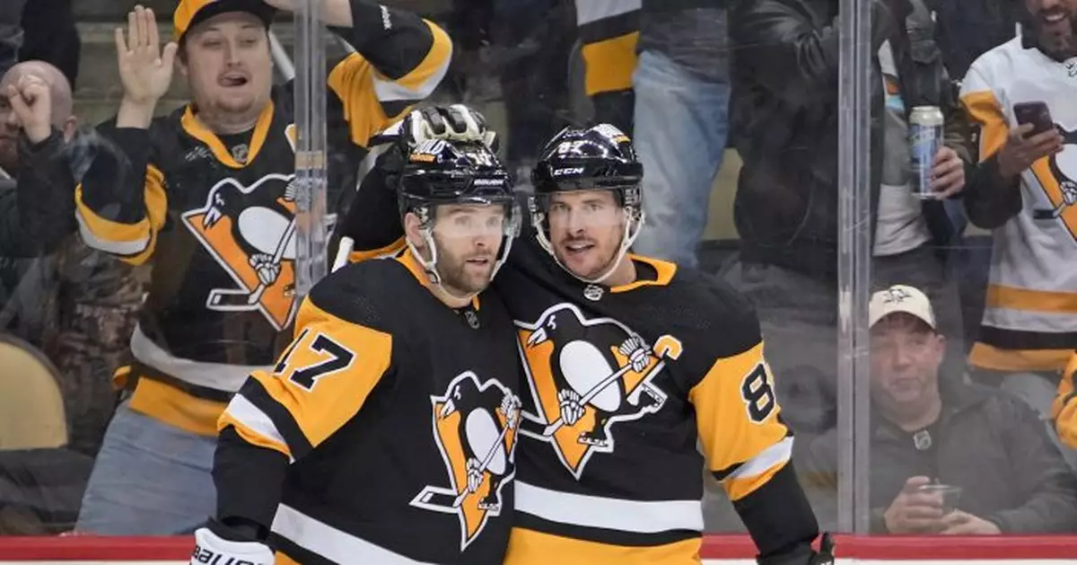 Crosby and Malkin score, Penguins hold off Senators 6-4