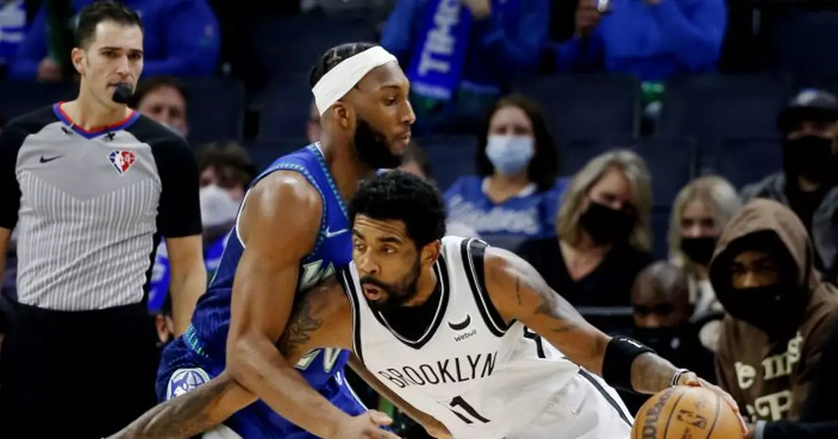 Edwards, Russell team up to lead Wolves past Nets, 136-125