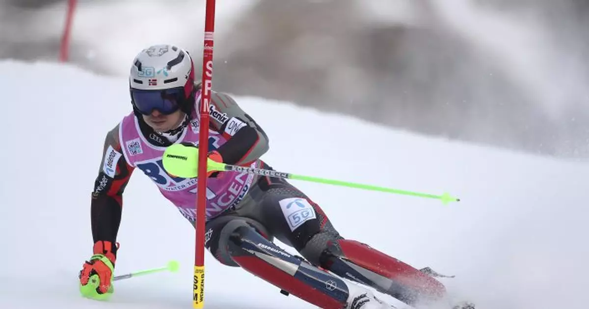 Kristoffersen leads first run of World Cup slalom at Wengen