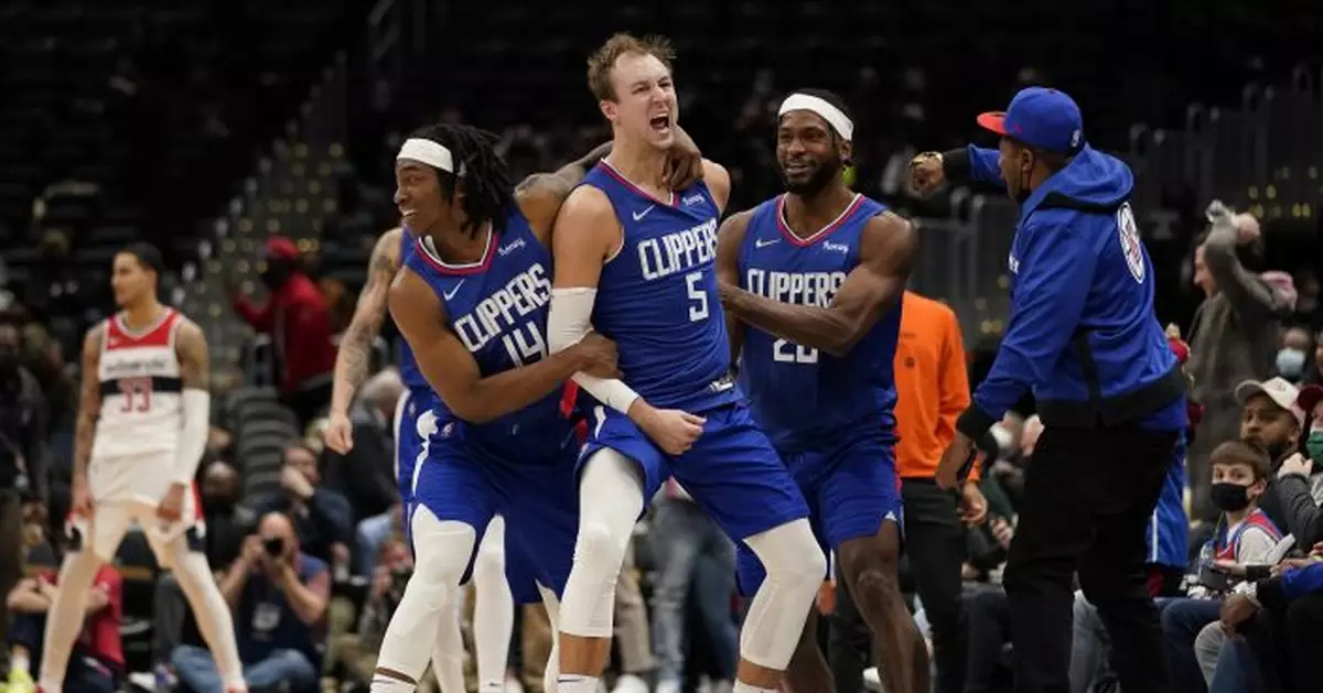 Kennard scores 7 in final 9 seconds as Clippers stun Wizards