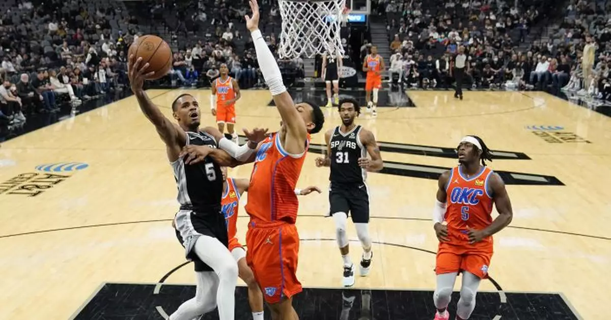 Murray has triple-double as Spurs roll past Thunder, 118-96