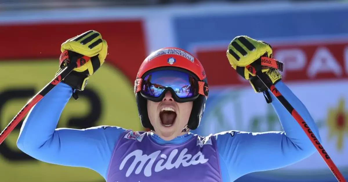Italian skier Brignone wins World Cup super-G with gutsy run
